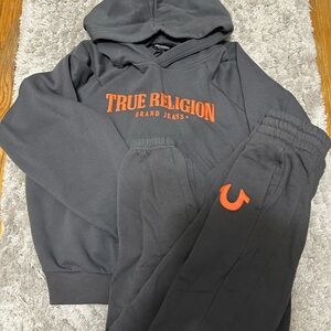 Women’s True Religion Grey/Orange Sweatsuit Set